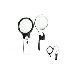 LED 라이트 이중 돋보기 독서확대기 확대경, 1개