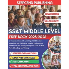 (英文圖書)SSAT Middle Level Prep Book 2025-2026: A Complete Prep with 1 050 High-Yield Pra... 平裝版, Independently Published, 英文
