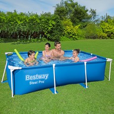 베스트웨이 사각 기둥 대형 프레임 패밀리풀장 BW56403, 블루, 1개