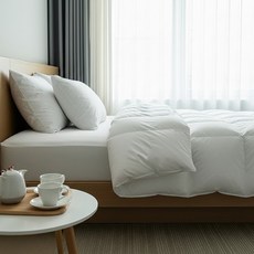 먼지없는 가벼운 사계절 화이트 순면 60수 차렵이불