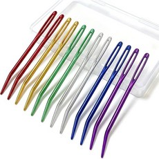 프레이코 12개 코바늘 뜨개질용 실 바늘 큰 눈 곡선 태피스트리 보관함이 있는 다닝 직조 및 DIY 공예용