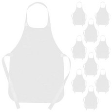 10pcs 아이 앞치마 그림 남여 방수 흰색 어린이 위생을위한 부직포 Doddle 낙서
