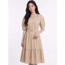 이앤씨 베이지 시어서커 벨트 원피스 ENOW32511A 688030