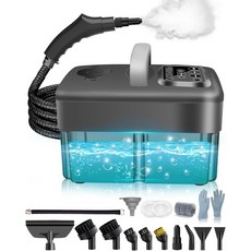 가정용 메크믹 스팀 클리너 1600ML 물탱크 15s 히트업 휴대용 청소기 6단계 조절 가능 2500W 45PSI 250F 자동차 디테일링용 그리스 타일 그라우트, Black