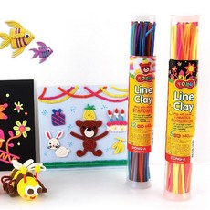 어린이집생일선물 토루 라인클레이 일반색 12색 형광색 5색 48개 40개