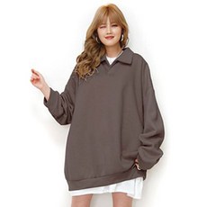 마더라이크 간절기 오버핏 카라 맨투맨 빅사이즈 남여공용 임산부옷 임부복 긴팔티