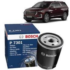 트레버스 3.6 가솔린 보쉬 정품 엔진 오일필터 P7301 (OE 12690385), 1개