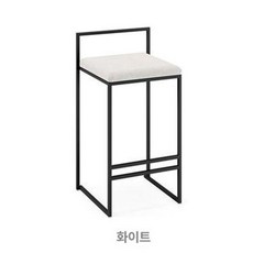 바체어 노르딕 아일랜드 좌석높이 패브릭 높은의자 바텐, 좌높이 76 화이트 패드 105-110 테이블