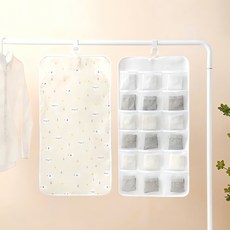 칸막이보관함 옷걸이 멀티 포켓 속용 양말 보관함 정리함, 18포켓