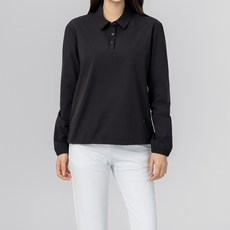 베러투데이 여성 골프웨어 파크골프 가을 스트링 우븐 카라 긴팔 티셔츠