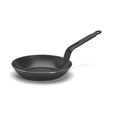 De Buyer - 블루 탄소강 프라이팬 2mm 두께 지름 20.3cm(8인치) 조리 표면 14cm(5.5인치) 오븐 사용 가능 천연 논스틱 마감 프랑스산