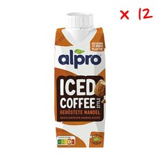 알프로 아이스드 커피 스타일 로스트 아몬드 드링크, 12개, 250ml