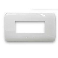 國際牌Panasonic RISNA系列蓋板，簡約DIY開關插座面板組合，多色可選，輕鬆打造個性化居家風格, 1個, 插座用蓋板 1連3個用(白色+銀邊)