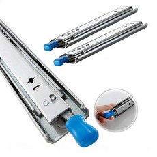텔레스코픽 서랍 슬라이드 헤비 듀티 슬라이드 250mm 450mm 800mm 1250mm 볼 베어링 슬라이드 3단계 수평 완전 확장 슬라이드 잠금 장치 포함 베어링 120kg, 550mm(26inch)
