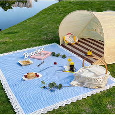 아이라 휴대용 접이식 캠핑 한강 야외 돗자리 피크닉매트, 푸른 색