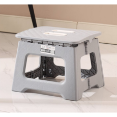 하옵 간이 접이식 폴딩 스툴 의자 3size, 1개, 중형 그레이