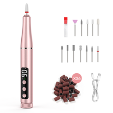 NICESUN 무선 네일 드릴 젤네일 제거 셀프 오프 손발톱 그라인더 uv램프 네일 케어 기기 M9, 1개, 핑크