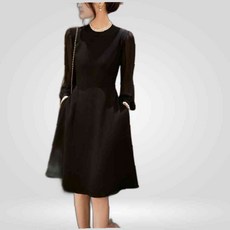 LETEO-은플레이스 LF16300 하객룩 고퀄 원피스 오피스 슬림 슬림원피스 롱원피스 우아한 하객원피스