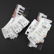 초급 피아노 가이드 건반 키 61 음표 키보드 라벨 음악 초보자 노트 스티커 실리콘 전자, B_컬러, 1개