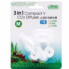 ISTA 伊士達 三合一止逆計泡細化器-V型 M 計泡器 擴散器 水族用品, 1個