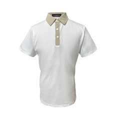 Lucero 男款 白色翻領短袖POLO衫