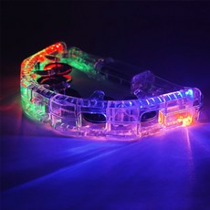 노래방 고급 탬버린 광 흔들면 4색으로 빛이나는 신나는 발광 탬버린 파티 행사 소품 도구, 1개, 투명