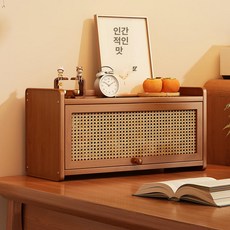 엔틱 싱크대위수납장 홈카페꾸미기 라탄 쌍문 커피머신선반 차색 밀키화이트 커피장, 2단 35cm 창홍도어