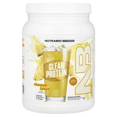 뉴트라바이오 클리어 분리 유청 단백질 파인애플 스플래시 499g (1.1lb), 2개, 498.951g