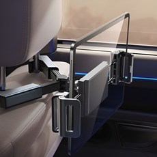 AUTO CREW 車用頭枕平板電腦支架 AC-56, 黑色, 1個