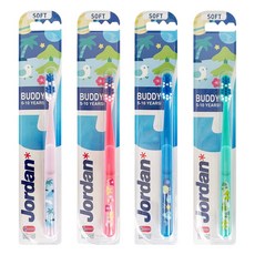 【Jordan】兒童牙刷 寶寶牙刷 0-2歲 1-4歲 3-5歲 6-9歲 5-10歲 超值包 固齒器 磨牙棒, 1個, （506）5-10歲 兒童牙刷 1入組,牙刷顏色隨機出貨