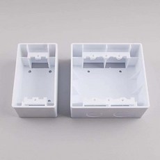 PVC 콘센트 박스 전기 빠른배송 설치 사각박스 접지, 2구/1개용, 2구/1개용