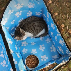 대형 길냥이 길고양이 겨울집 급식소 숨숨집 실외용, 1개, 상세페이지 참조