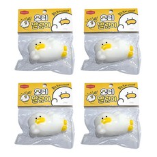 오리 말랑이 4개세트 스퀴시 주물럭 말랑모찌 스트레스볼 스트레스해소