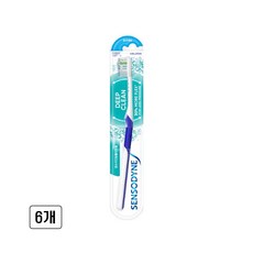 센소다인 딥클린 초미세모 칫솔, 1개입, 6개