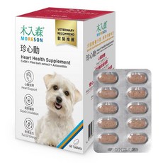 木入森 MORESON 犬寶 珍心動 Heart Health Supplement, 1個, 心臟, 30顆