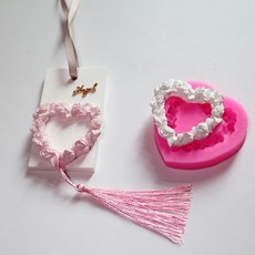 台灣出貨 韓國ins風相框鏡框DIY材料包 心形蝴蝶結香薰石膏模具 香氛擴香石手工皂裝飾模具, 1個, 01相框模具