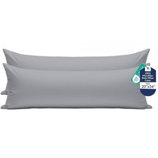 Royale Linens 베개 커버 2팩 유로 사이즈 66x66cm(26x26인치) - 브러시드 1800 극세사 침대 샴 주름 및 변색 방지 매우 부드럽고 아늑함 봉투 클로저, 실버