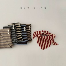 【包 您無憂 】嬰兒寶寶三角巾秋冬季洋氣條紋拼色小標圍巾兒童冬天保暖口水巾潮