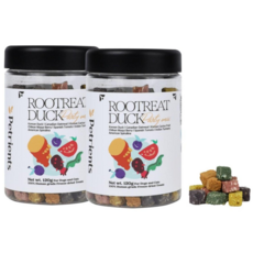 펫트리언츠 반려동물 루트릿덕 오리 동결건조 간식 생 야채 과일 토핑 식이섬유 트릿, 2개, 120g, 파티믹스 (마키베리/백년초/스피루리나/강황/토마토)