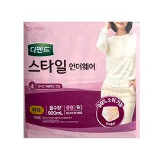 디펜드 여성용 스타일 언더웨어 성인기저귀 파워, 중형, 9개입, 8개