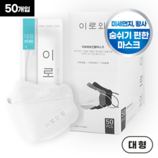 이로와 미세먼지 황사 마스크 대형 KF80, 1개입, 5개, 화이트