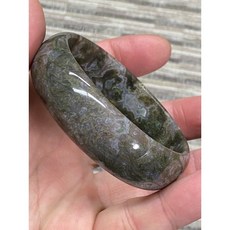 天然水草瑪瑙寬版手鐲 57.2mm, 1個