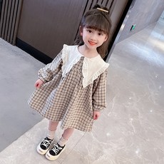 베베니즈 여아용 프릴빅카라 셔츠 원피스