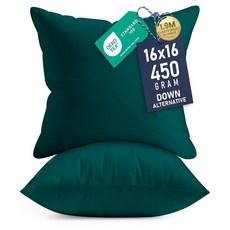 Utopia Bedding 장식용 베개(2개 팩 네이비) 30.5 x 50.8cm(12 x 20인치) 실내 장식 베개 인서트 소파 침대 및 소파, 다크 틸