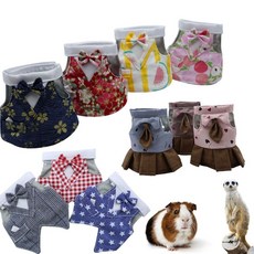 寵物變身裝 牽引繩 胸背帶 龍貓 鬆鼠 兔子 荷蘭豬 小寵 狐獴 外出服 格子裙, 粉色愛心裙,S號, 1個