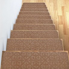 자가 접착식 계단 매트 미끄럼 방지 세척 바닥 보호 패드 홈 데코, 1개, 2. Khaki