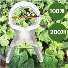 글로리존 고추 고정 집게 오이 호박 원예용 작물 클립, 30mm, 100개