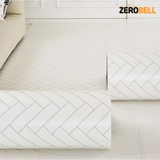 삼바텍 18mm PVC 층간소음방지 롤매트 2개묶음 유아 어린이 놀이방매트, 헤링본화이트