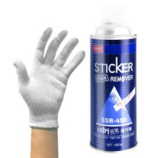 나바켐 SSR-450 + 낱장 면장갑 40g 스티커제거제 타르제거제 유리 끈끈이 스티커자국 제거, 4세트, 450ml