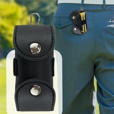 골프공 파우치 벨트 파우치 골프용 벨트형 휴대용 라운딩 가죽 용품 보관함 걸이 밸트 ksm51923nn, 1개, 단일